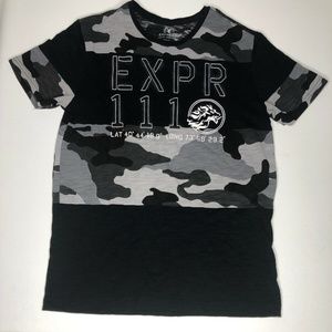 Express Fitted Crew Neck Graphic Tee Shirt Sz M